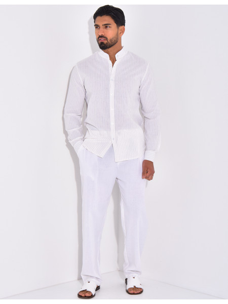 Chemise manches longues à rayures