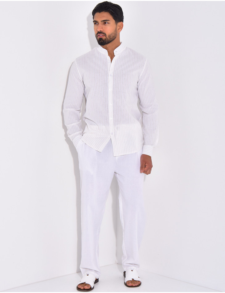 Chemise manches longues à rayures