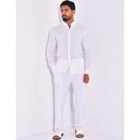 Chemise manches longues à rayures