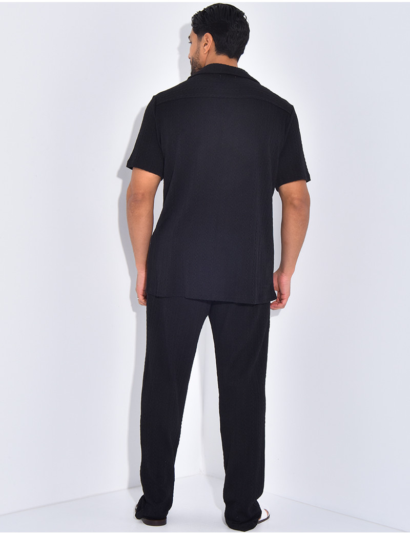 Ensemble haut et pantalon texturé * main image 0