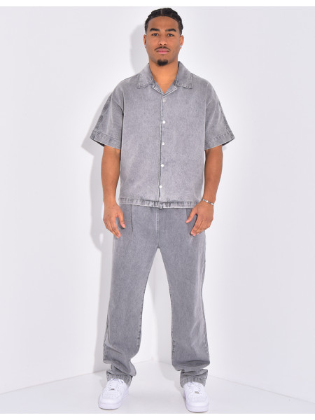 Ensemble en jeans pantalon et chemise