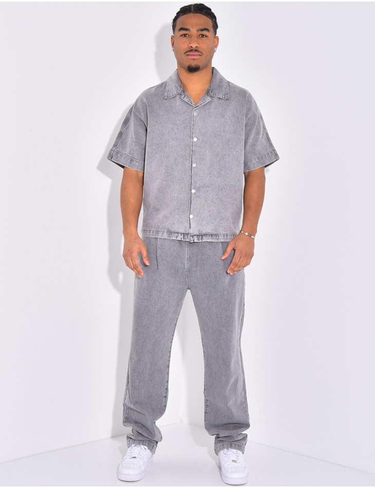 Ensemble en jeans pantalon et chemise