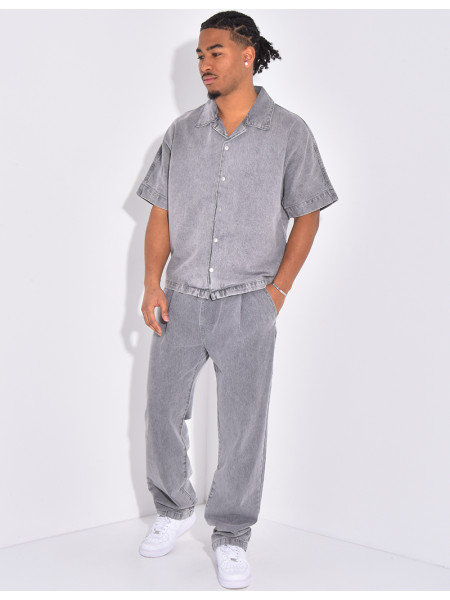 Ensemble en jeans pantalon et chemise