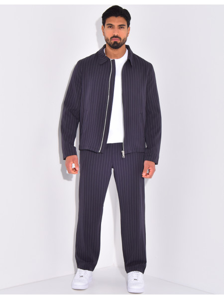 Ensemble pantalon et veste à rayures