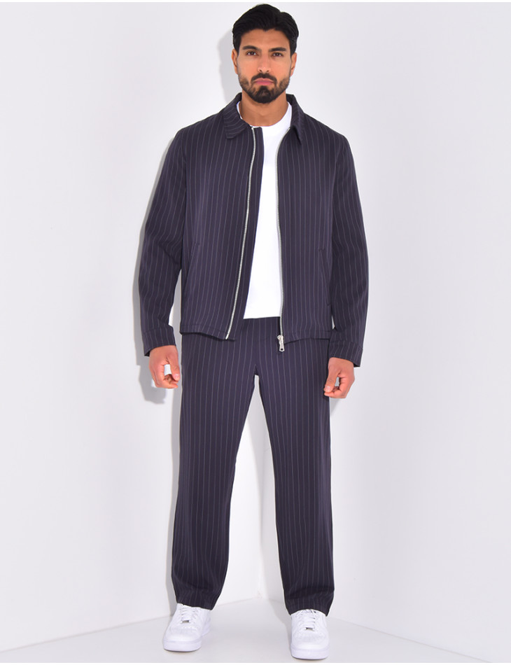 Ensemble pantalon et veste à rayures