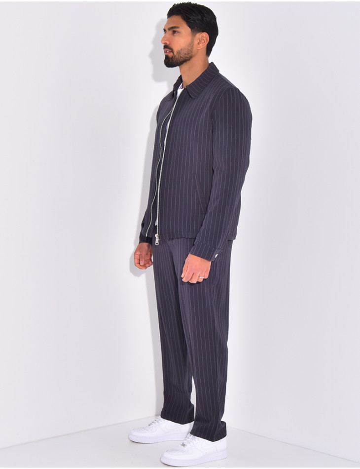 Ensemble pantalon et veste à rayures