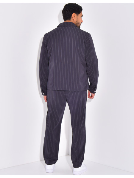 Ensemble pantalon et veste à rayures
