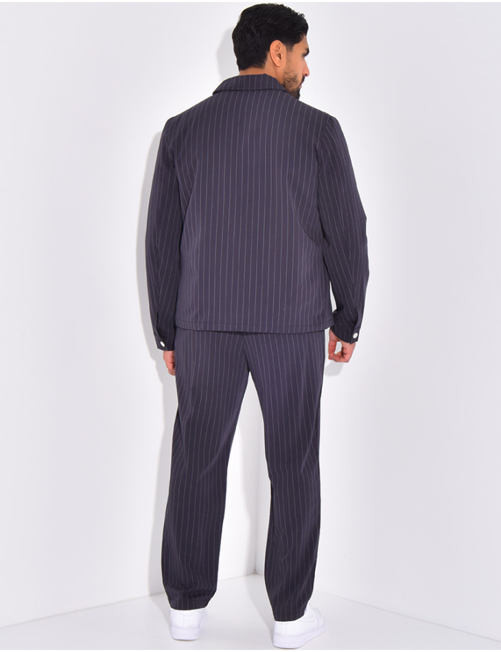 Ensemble pantalon et veste à rayures