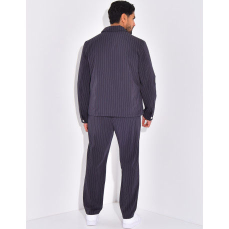 Ensemble pantalon et veste à rayures