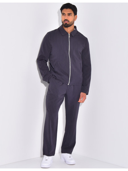Ensemble pantalon et veste à rayures