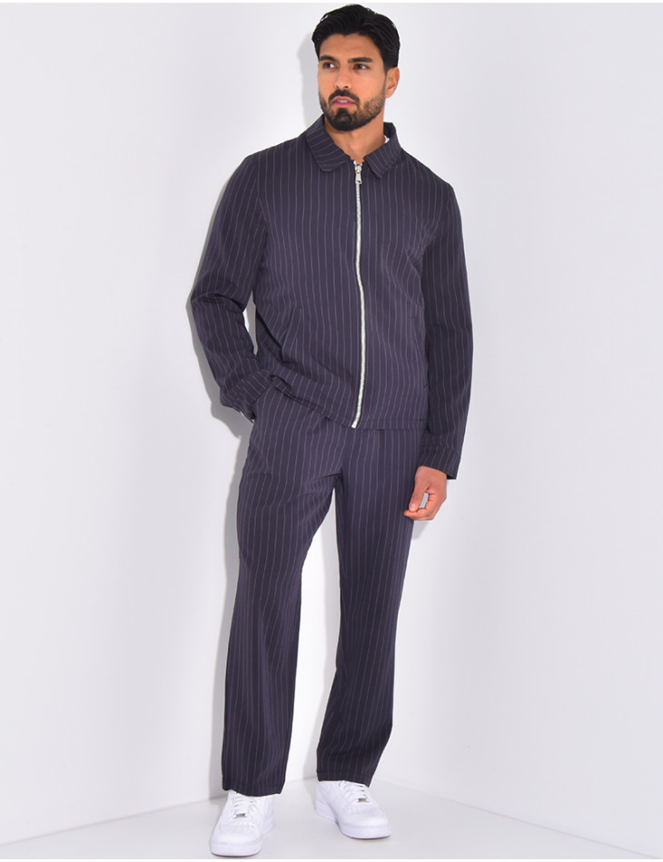 Ensemble pantalon et veste à rayures