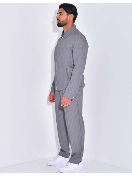 Ensemble pantalon et veste à rayures