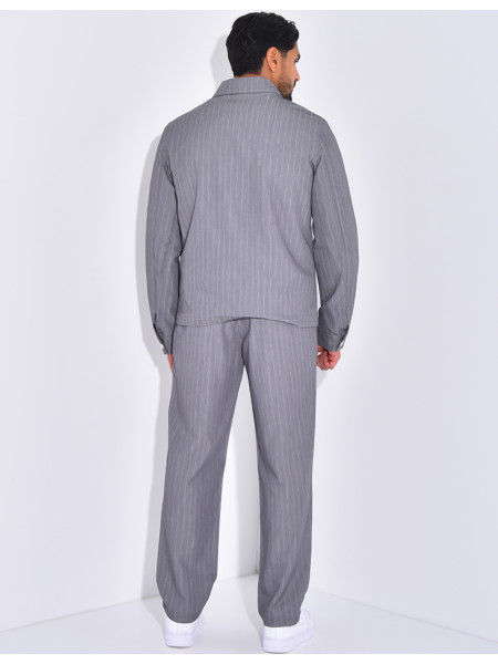 Ensemble pantalon et veste à rayures