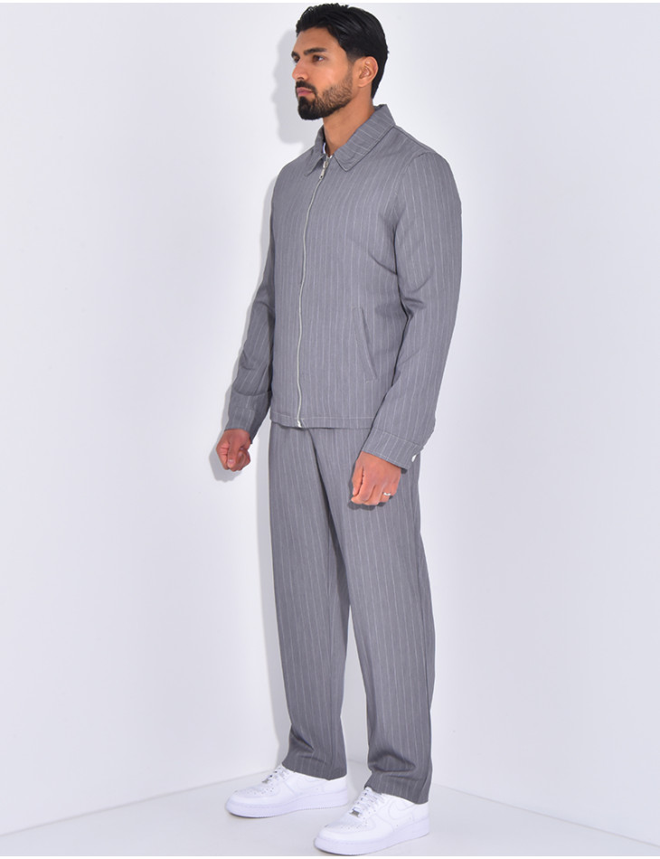 Ensemble pantalon et veste à rayures