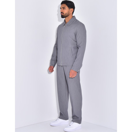 Ensemble pantalon et veste à rayures
