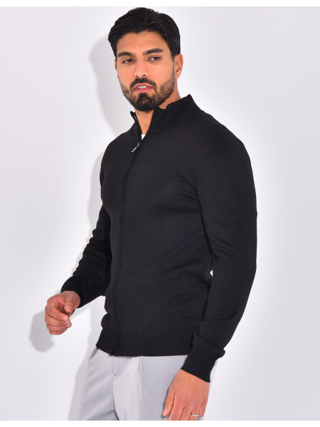 Slim waistcoat with zip fastening,