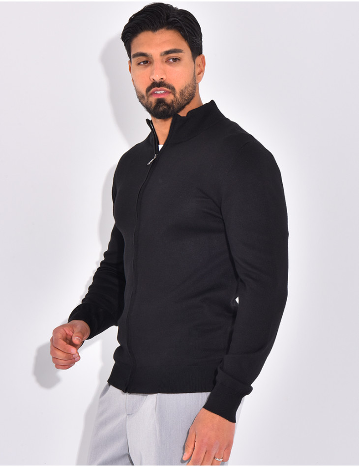 Slim waistcoat with zip fastening,