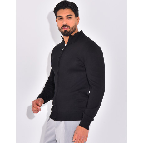 Slim waistcoat with zip fastening,