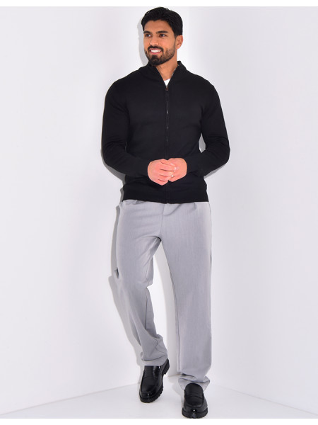 Slim waistcoat with zip fastening,