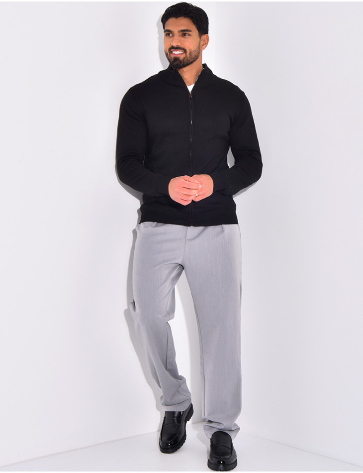 Slim waistcoat with zip fastening,