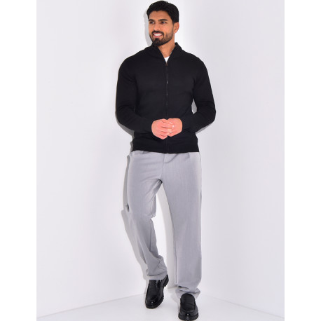 Slim waistcoat with zip fastening,