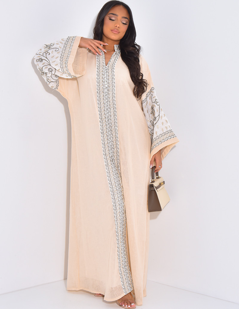 Abaya premium en lin à...