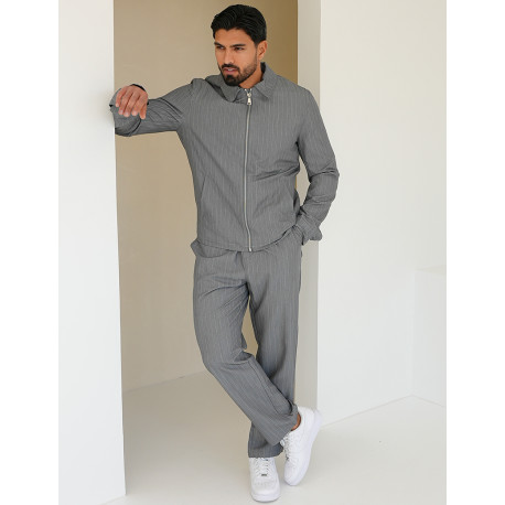 Ensemble pantalon et veste à rayures