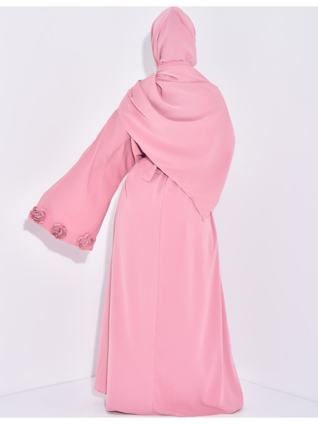 Kimono-Set mit Blumenmuster, ärmelloses Kleid und passender Schleier