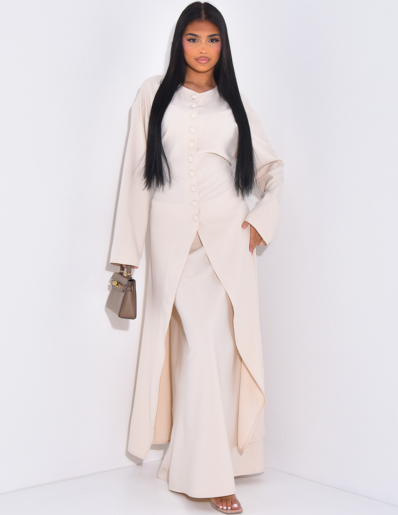 Ensemble tunique boutonnée...