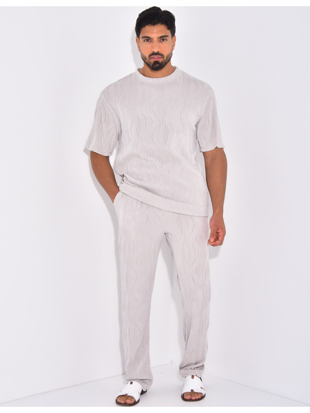 Ensemble plissé pantalon et t-shirt