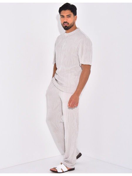 Ensemble plissé pantalon et t-shirt