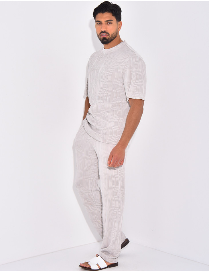 Ensemble plissé pantalon et t-shirt