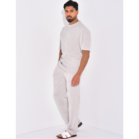Ensemble plissé pantalon et t-shirt