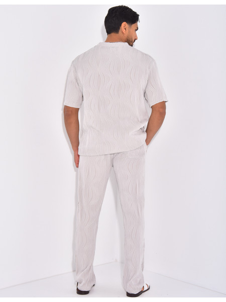 Ensemble plissé pantalon et t-shirt