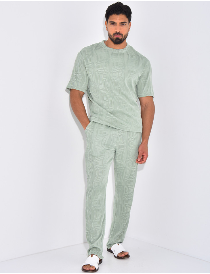 Ensemble plissé pantalon et t-shirt