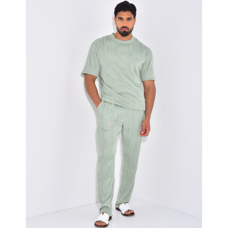 Ensemble plissé pantalon et t-shirt