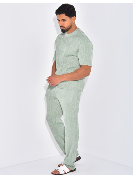 Ensemble plissé pantalon et t-shirt