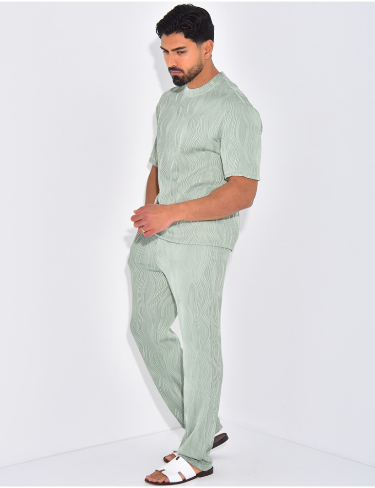 Ensemble plissé pantalon et t-shirt