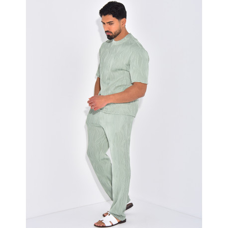 Ensemble plissé pantalon et t-shirt