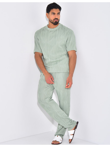 Ensemble plissé pantalon et t-shirt