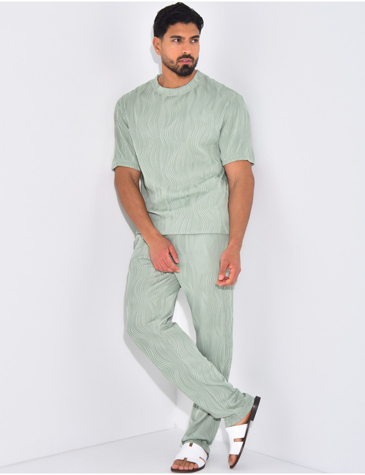 Ensemble plissé pantalon et t-shirt