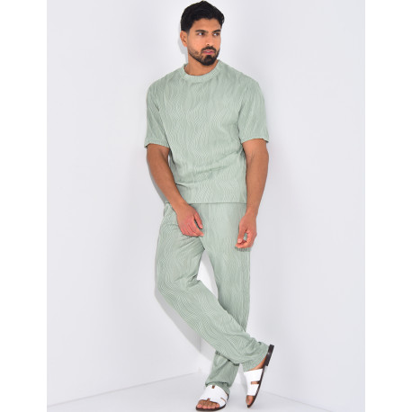 Ensemble plissé pantalon et t-shirt