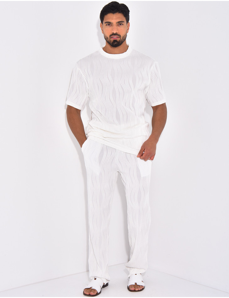 Ensemble plissé pantalon et t-shirt