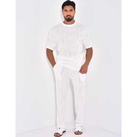 Ensemble plissé pantalon et t-shirt