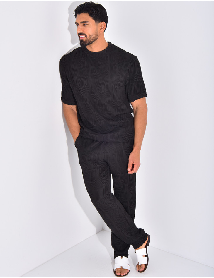 Ensemble plissé pantalon et t-shirt
