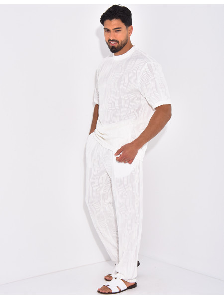 Ensemble plissé pantalon et t-shirt