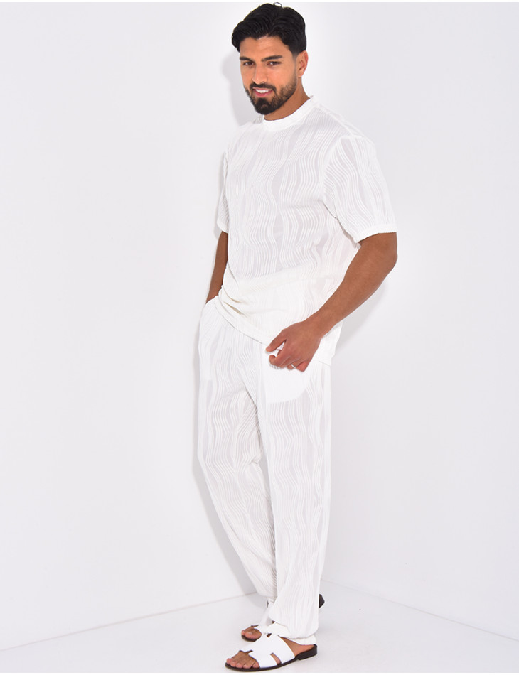 Ensemble plissé pantalon et t-shirt