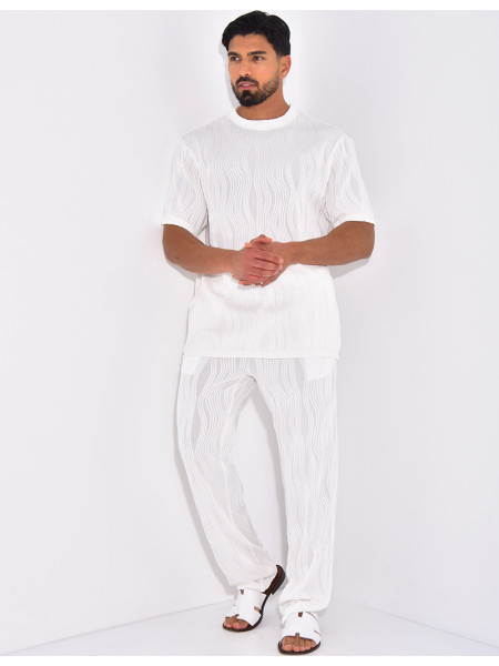 Ensemble plissé pantalon et t-shirt