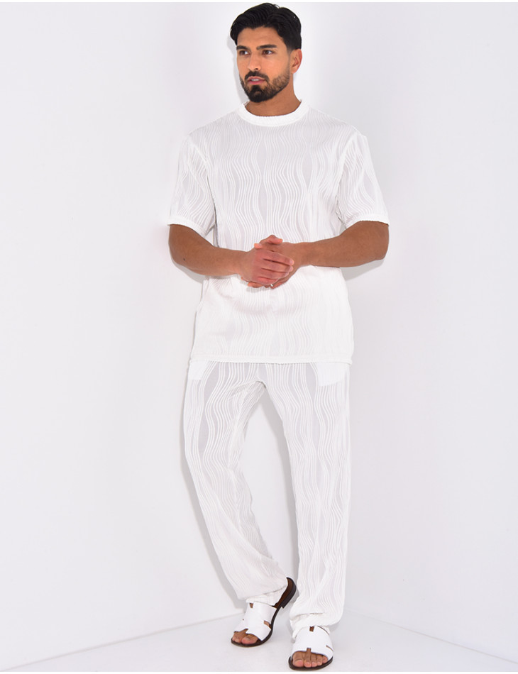 Ensemble plissé pantalon et t-shirt