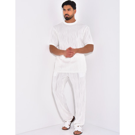 Ensemble plissé pantalon et t-shirt